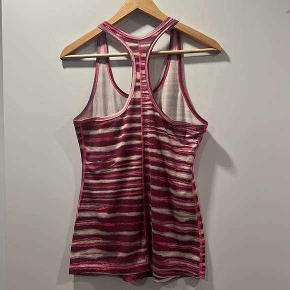 Nike Women’s Workout Top, Dri-FIT Slim Fit, Pink & Grey, Size Medium - Picture 2 of 7